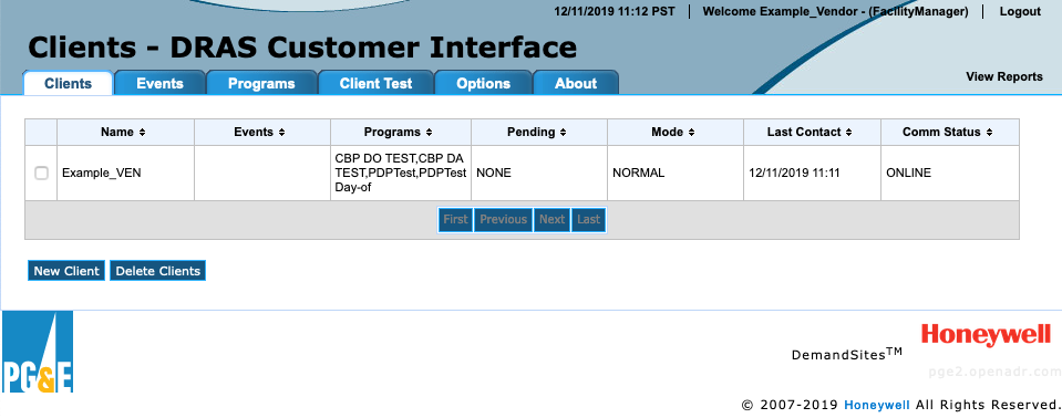 PG&E DRAS UI